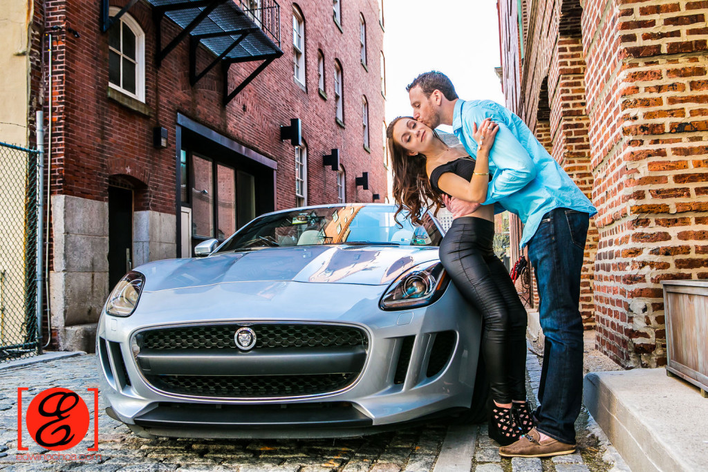 Samantha and Greg with their Jaguar F Type.